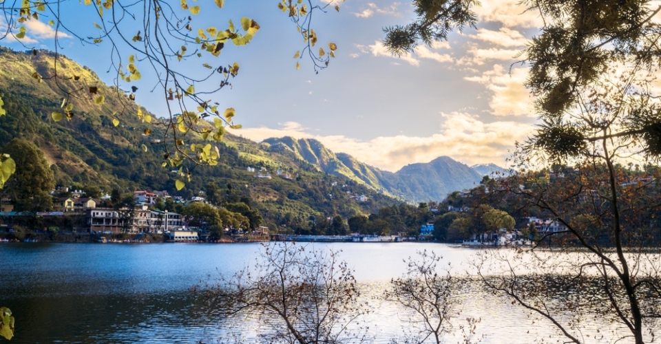 Lake,In,The,Mountains.,Bhimtal,Lake,Is,A,Lake,In