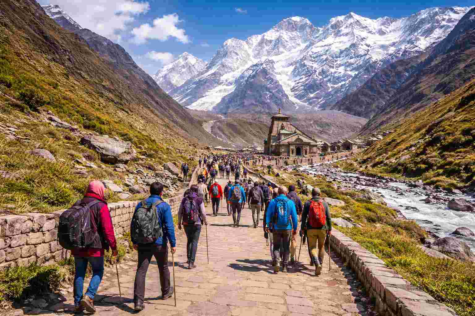 Pilgrims On Kedarnath Trek Pilgrims On Kedarnath Trek