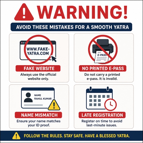 Common mistakes to avoid during Chardham Yatra registration Common mistakes to avoid during Chardham Yatra registration