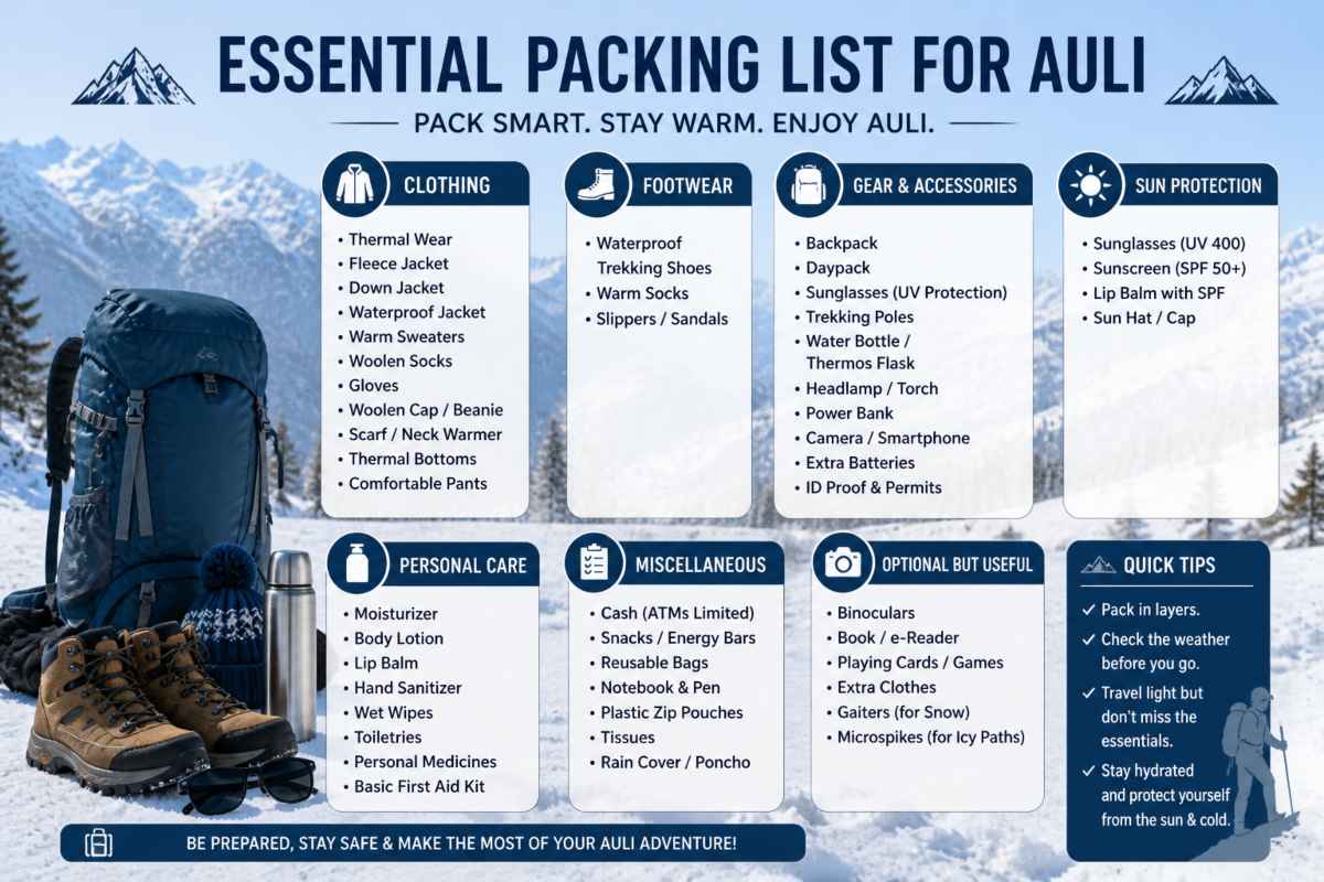 essential packing list